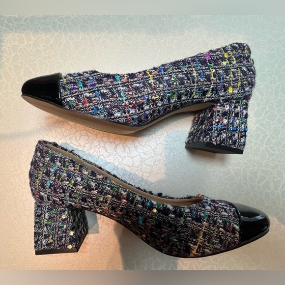 Elegant Multicolor Tweed Heels - Picture 11 of 16
